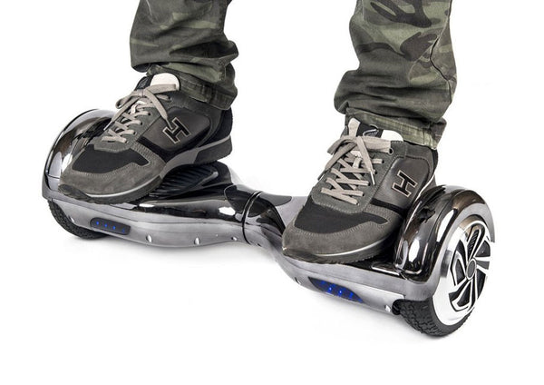 Black 6" Chrome Swegway Hoverboard (Bluetooth)