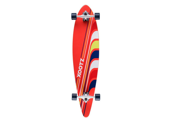 Pinstripe Print Xootz Kids Double Kick Skateboard (40")
