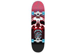 Skull Print Xootz Kids Double Kick Skateboard (31")