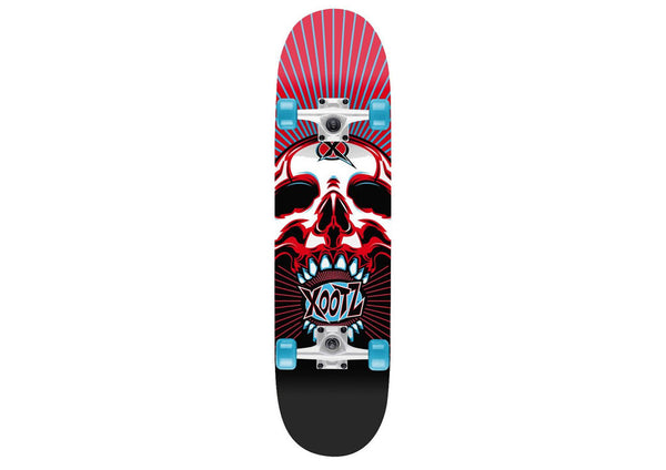 Skull Print Xootz Kids Double Kick Skateboard (31")