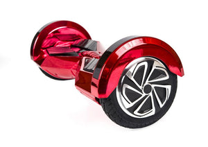 Red 8" Chrome Swegway Board (Bluetooth)