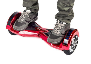 Red 8" Chrome Swegway Board (Bluetooth)