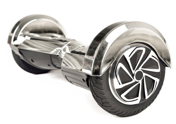 Silver 8" Chrome Swegway Hoverboard (Bluetooth)