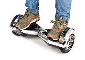 Silver 8" Chrome Swegway Hoverboard (Bluetooth)