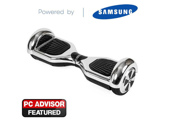 Silver 6" Chrome Swegway Hoverboard (Bluetooth)